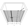 Dušisein nišši Hietakari Forma 323, pöörduks + kinnisosaga pöörduks – vaade 3
