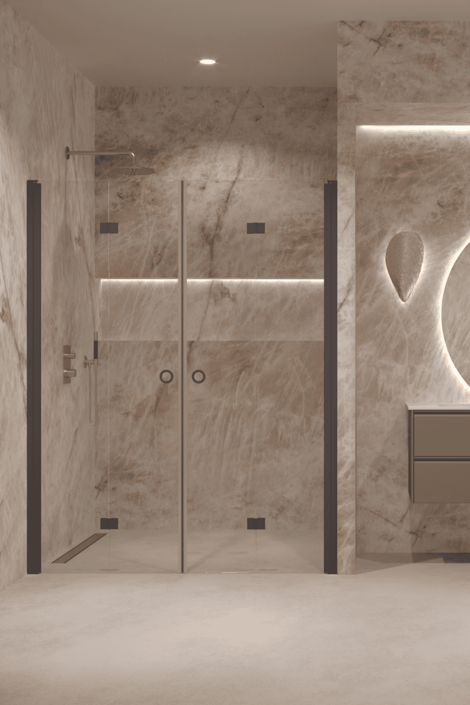 Dušisein nišši Hietakari Forma 325, voldikuks + voldikuks – vaade 9
