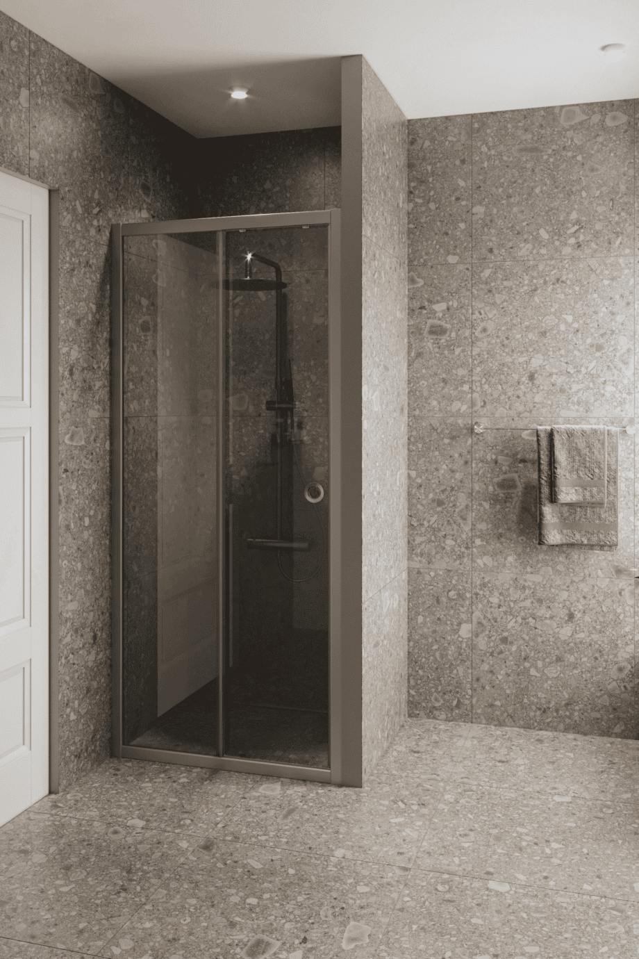 Dušisein nišši Hietakari Forma 462, alumiiniumraam, hall toonklaas