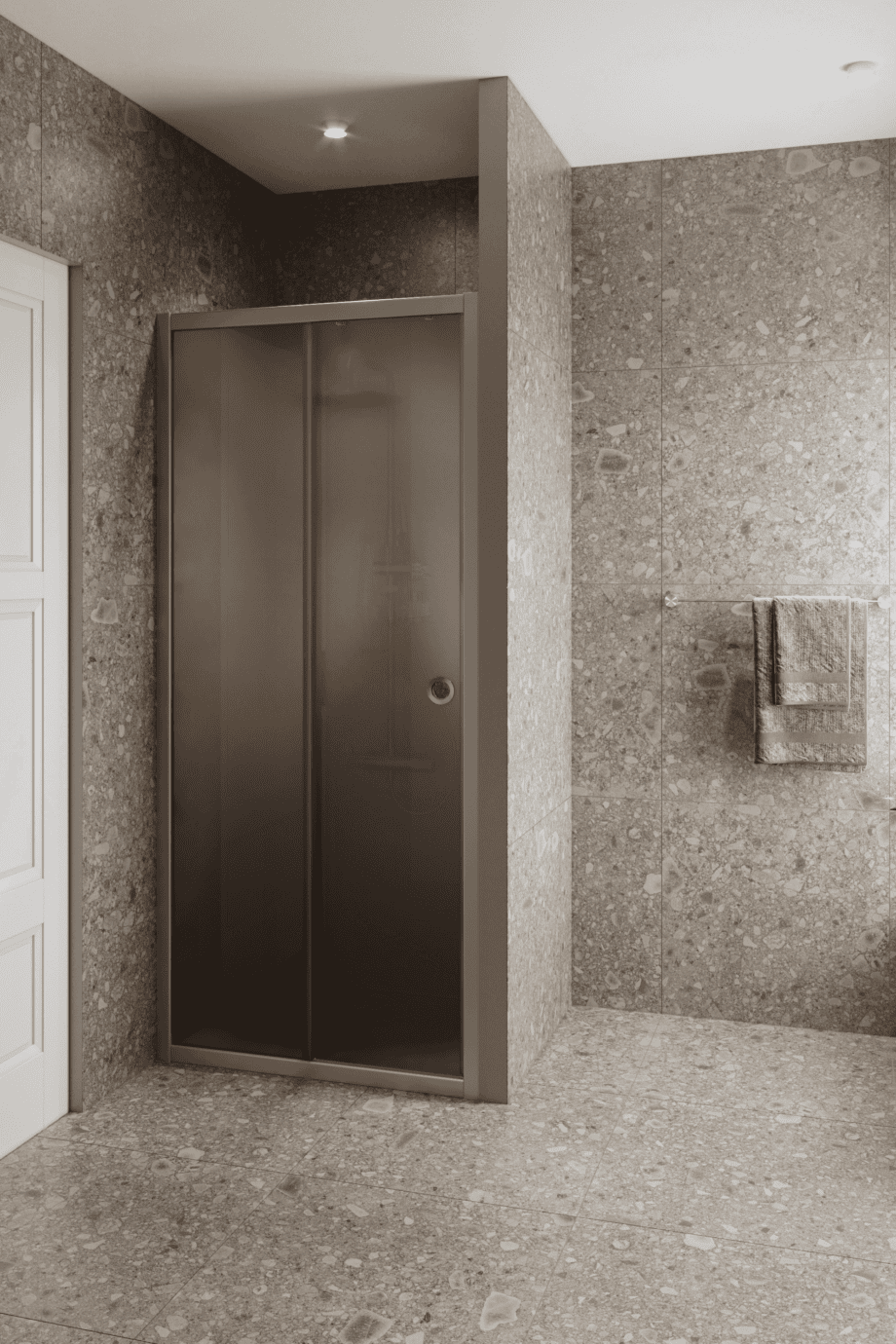 Dušisein nišši Hietakari Forma 462, alumiiniumraam, pruun satiinklaas