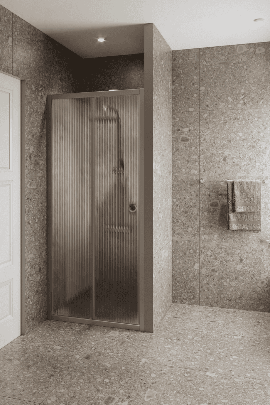 Dušisein nišši Hietakari Forma 462, alumiiniumraam, Reeded soonikklaas