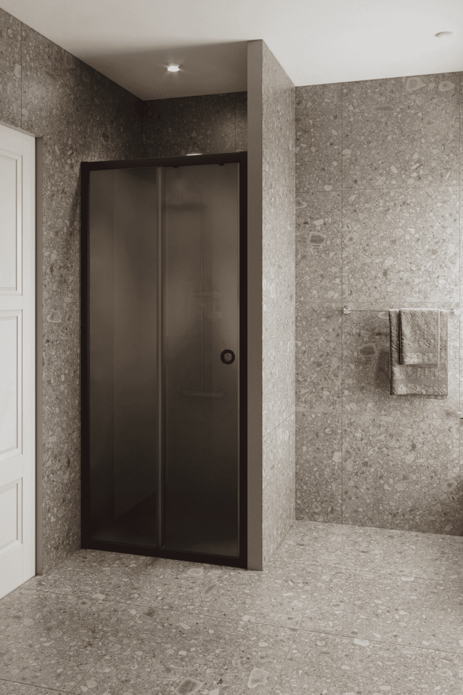 Dušisein nišši Hietakari Forma 462, Cocoa raam, hall satiinklaas
