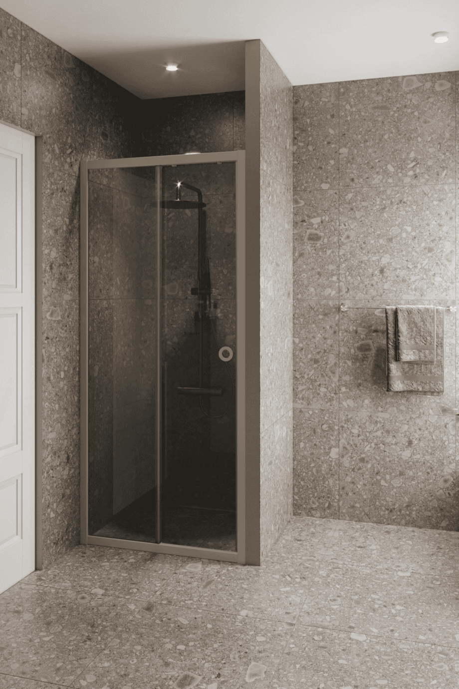 Dušisein nišši Hietakari Forma 462, Sand raam, hall toonklaas