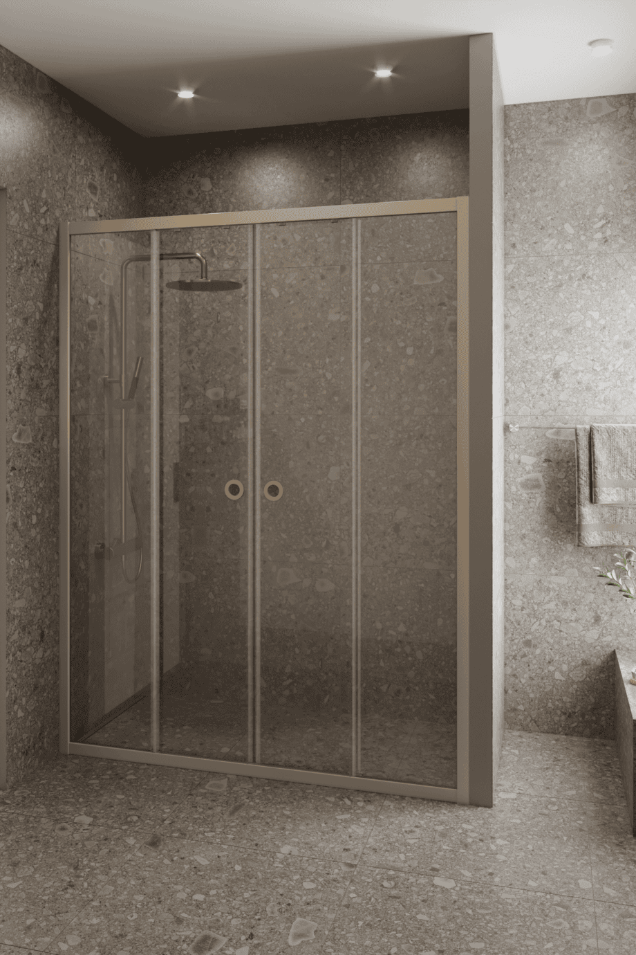 Dušisein nišši Hietakari Forma 464, kinnissein + kinnissein + liuguks + liuguks – vaade 6