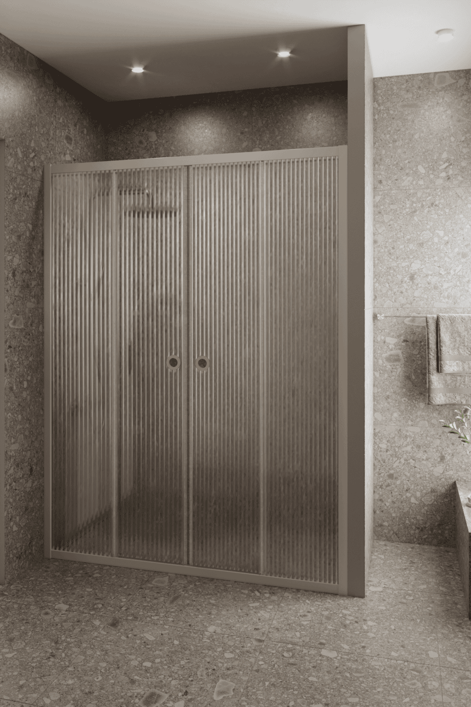Dušisein nišši Hietakari Forma 464, Sand raam, Reeded soonikklaas