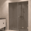 Dušisein nišši Hietakari Vetro 550, kroomitud furnituur, hall toonklaas