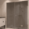 Dušisein nišši Hietakari Vetro 551, kroomitud furnituur, hall toonklaas