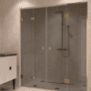Dušisein nišši Hietakari Vetro 553, messingfurnituur, hall toonklaas Dušisein nišši Hietakari Vetro 553, messingfurnituur, hall toonklaas