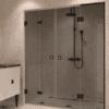 Dušisein nišši Hietakari Vetro 553, must furnituur, hall toonklaas Dušisein nišši Hietakari Vetro 553, must furnituur, hall toonklaas
