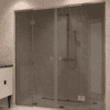 Dušisein nišši Hietakari Vetro 554, kroomitud furnituur, hall toonklaas Dušisein nišši Hietakari Vetro 554, kroomitud furnituur, hall toonklaas