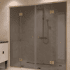 Dušisein nišši Hietakari Vetro 554, messingfurnituur, hall toonklaas Dušisein nišši Hietakari Vetro 554, messingfurnituur, hall toonklaas