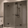 Dušisein nišši Hietakari Vetro 554, must furnituur, hall toonklaas Dušisein nišši Hietakari Vetro 554, must furnituur, hall toonklaas