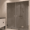 Dušisein nišši Hietakari Vetro 555, kroomitud furnituur, hall toonklaas