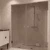 Dušisein nišši Hietakari Vetro 555, kroomitud furnituur, pronkstoonklaas