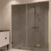 Dušisein nišši Hietakari Vetro 555, messingfurnituur, hall toonklaas