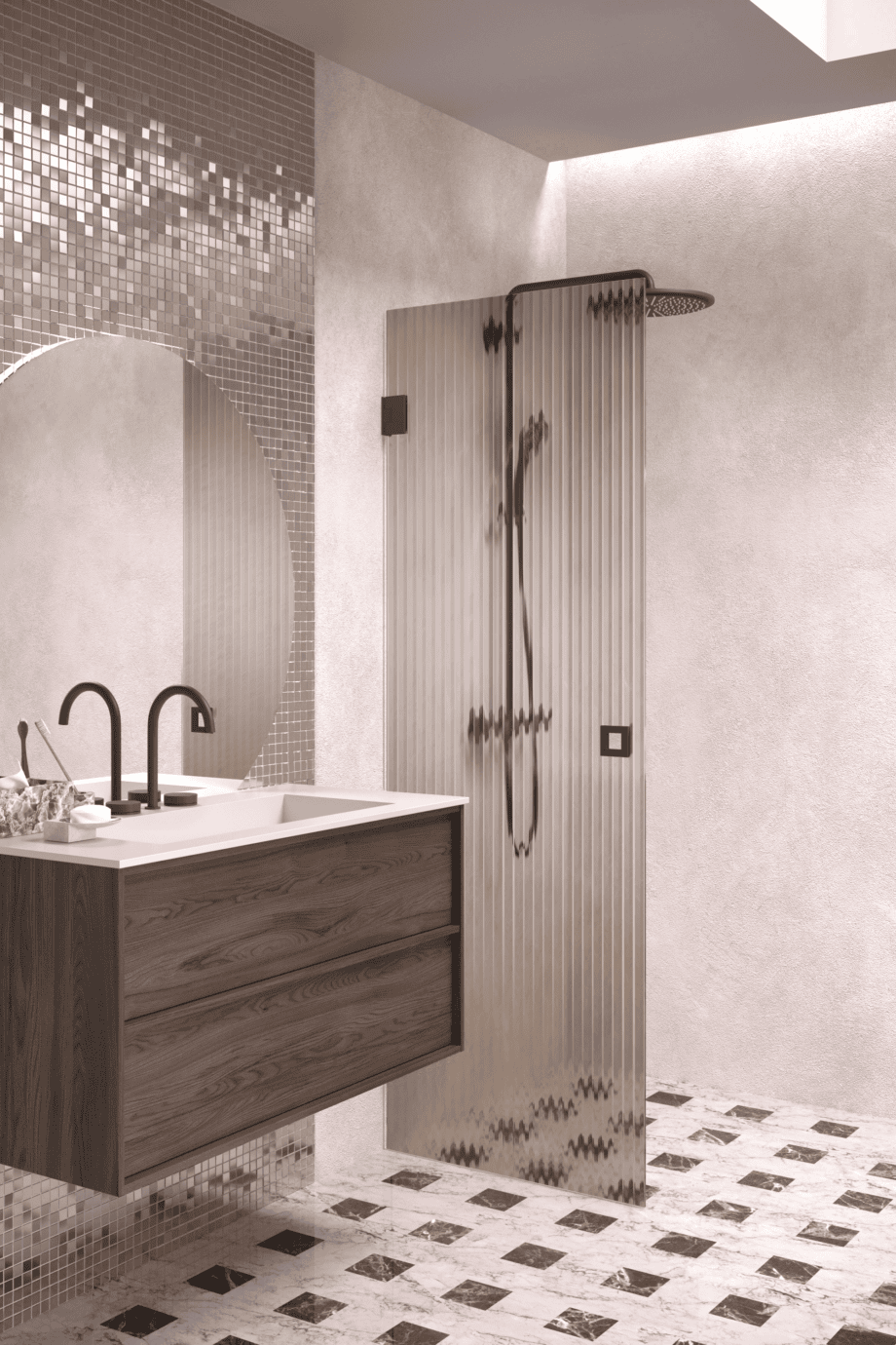 Pöörduv dušiuks Hietakari Vetro 512, Cocoa furnituur, pruun Reeded soonikklaas Pöörduv dušiuks Hietakari Vetro 512, Cocoa furnituur, pruun Reeded soonikklaas