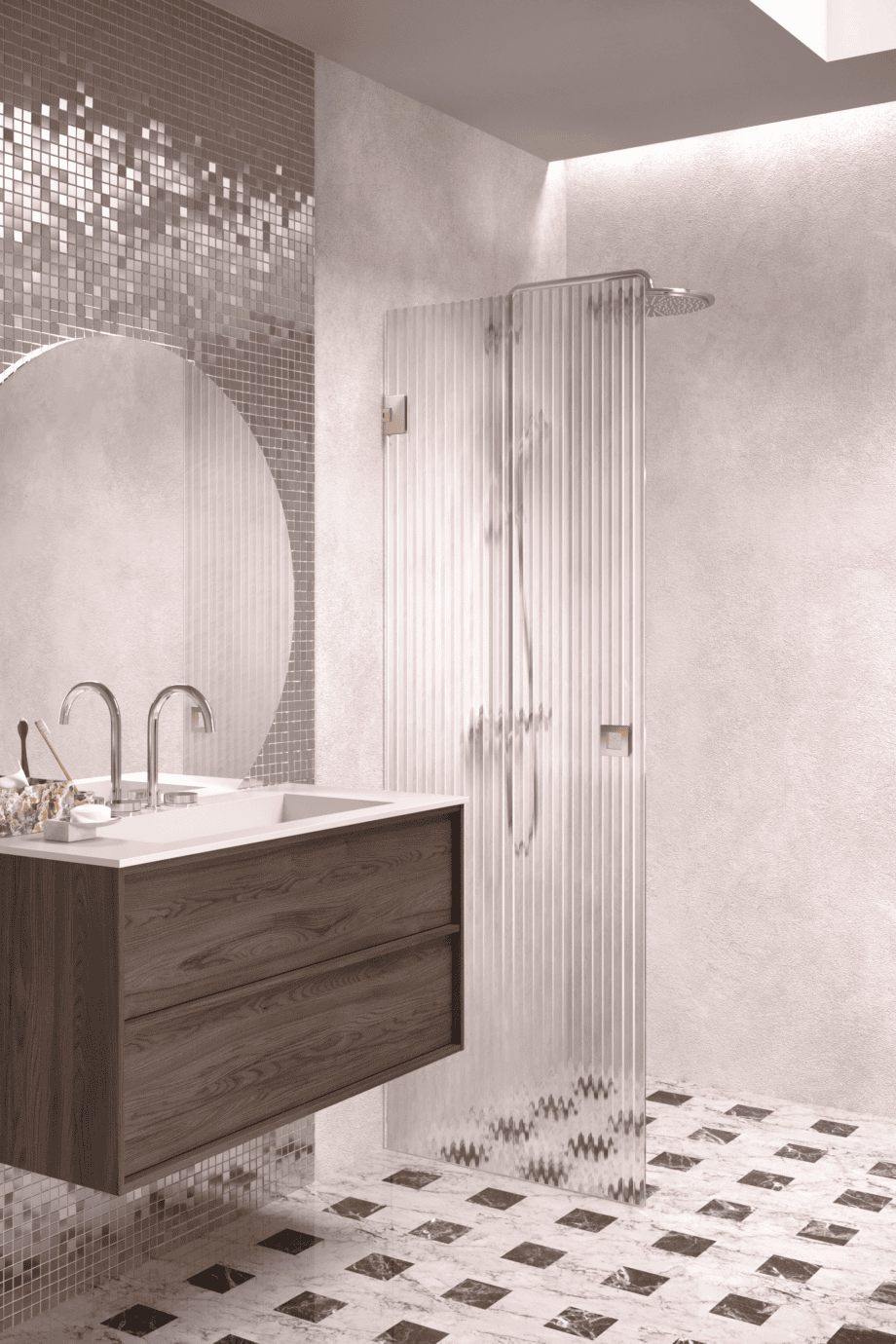 Pöörduv dušiuks Hietakari Vetro 512, messingfurnituur, Reeded soonikklaas Pöörduv dušiuks Hietakari Vetro 512, messingfurnituur, Reeded soonikklaas
