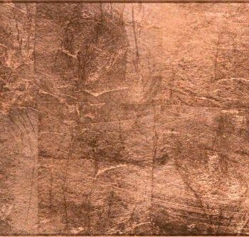 Metallilehega lamineeritud klaasplaat Dune Foglio di Rame, 25x75 cm, 9 mm, vaskne