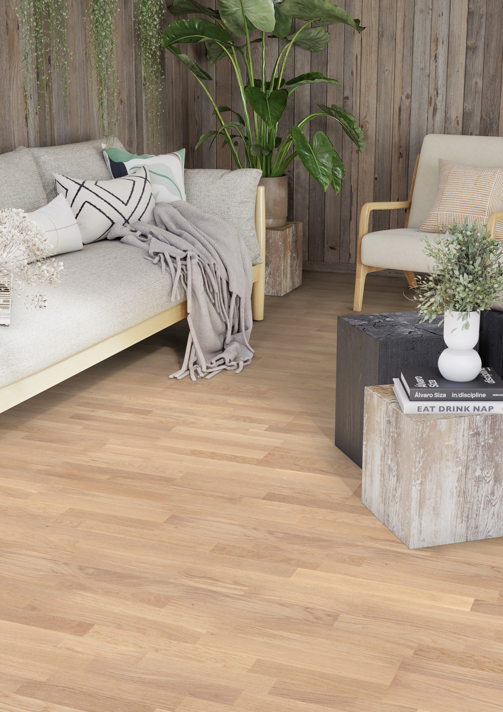 Tammeparkett Tarkett Grace White Canvas TreS elutoas
