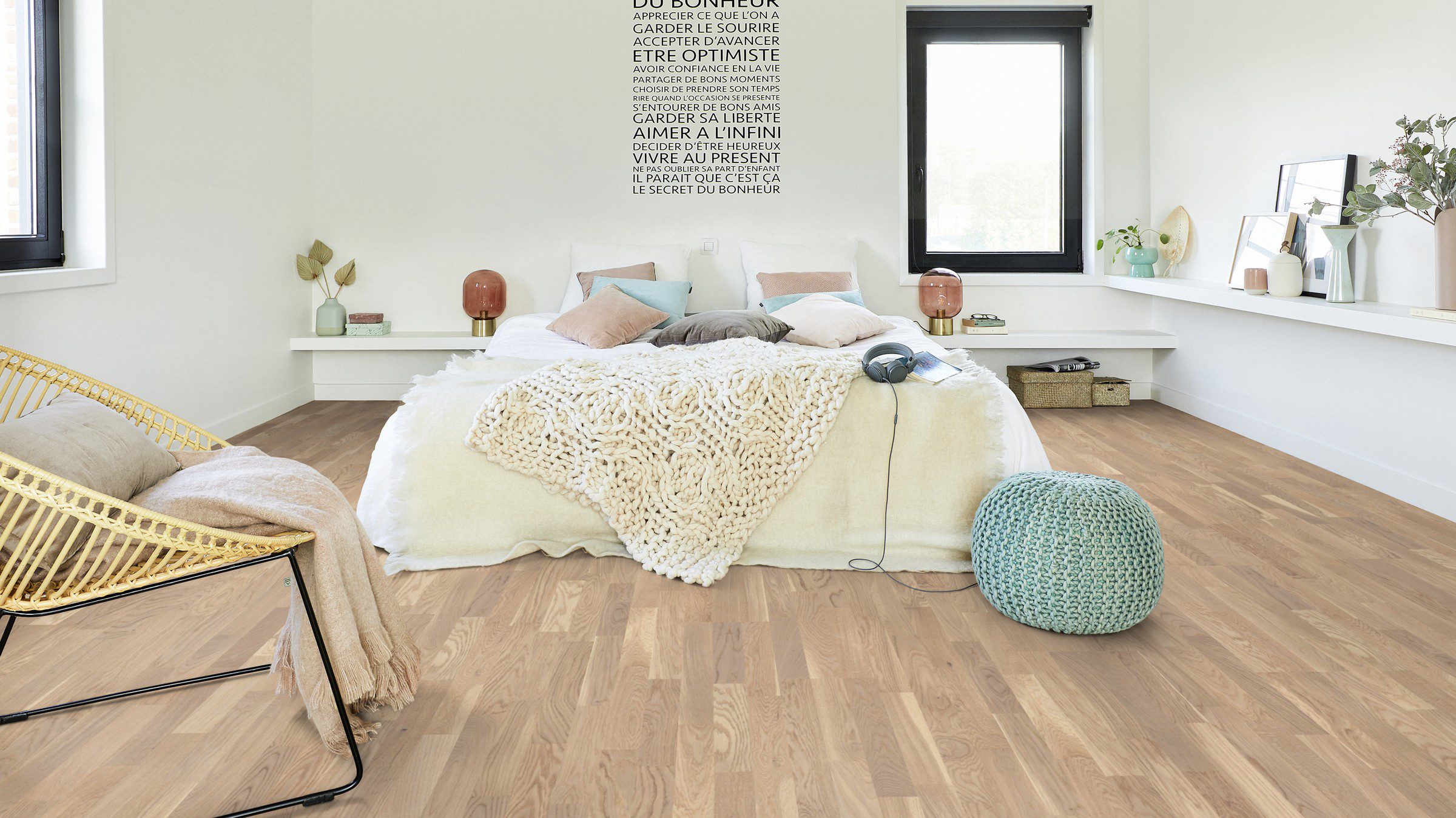 Tammeparkett Tarkett Shade Cream White TreS magamistoas
