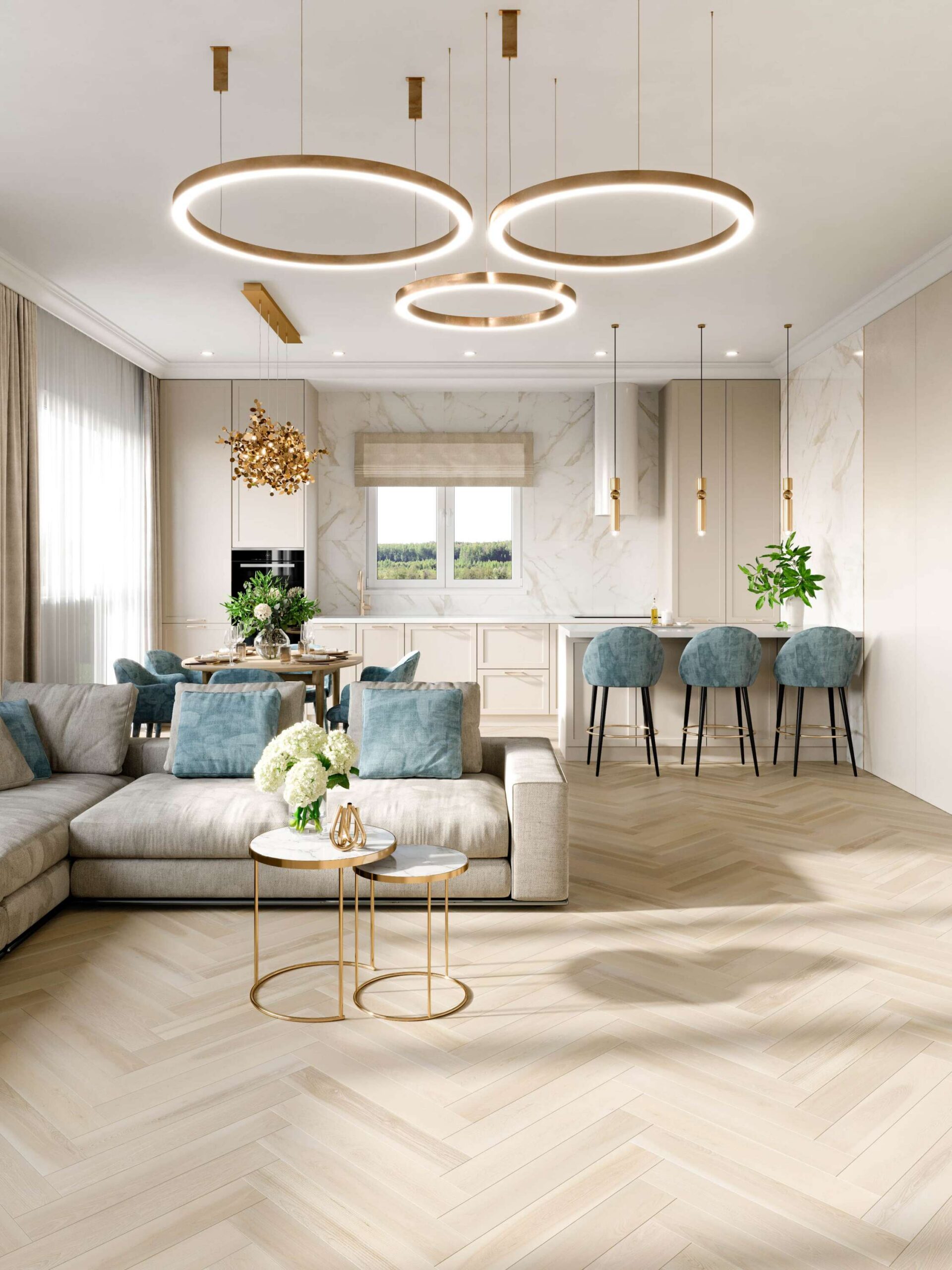 Kalasaba parkett saar Esta Elegant Frost Ivory Pores 600 mm ekstra matt lakk – lähivaade