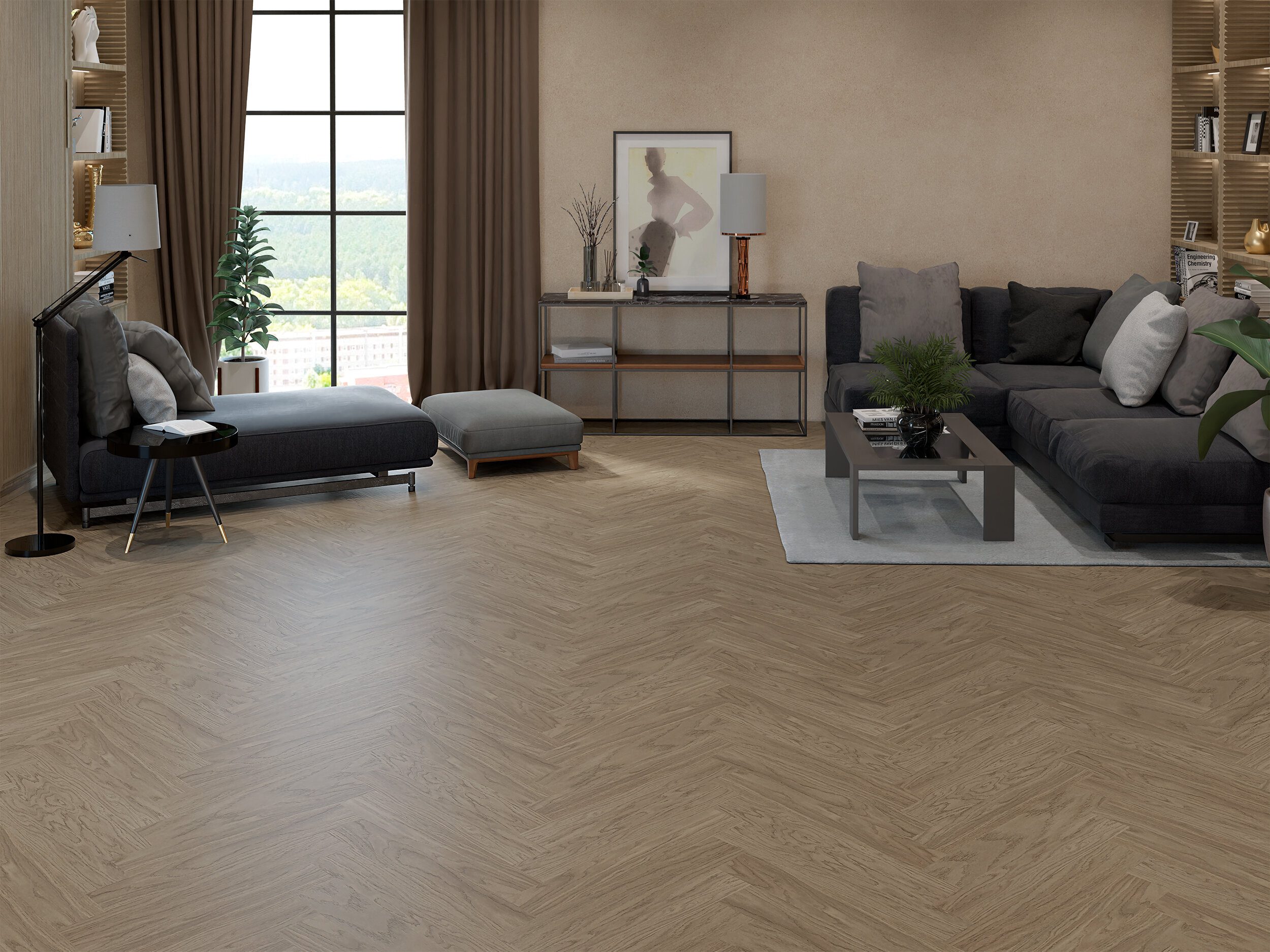 Kalasaba tammeparkett Esta Nova Eco Elite Sandstone ekstra matt lakk – lähivaade