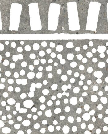 Kivimustriga keraamiline dekoorplaat ABK Poetry Stone Fringe Grey, 60x60 cm, 8,5 mm, matt
