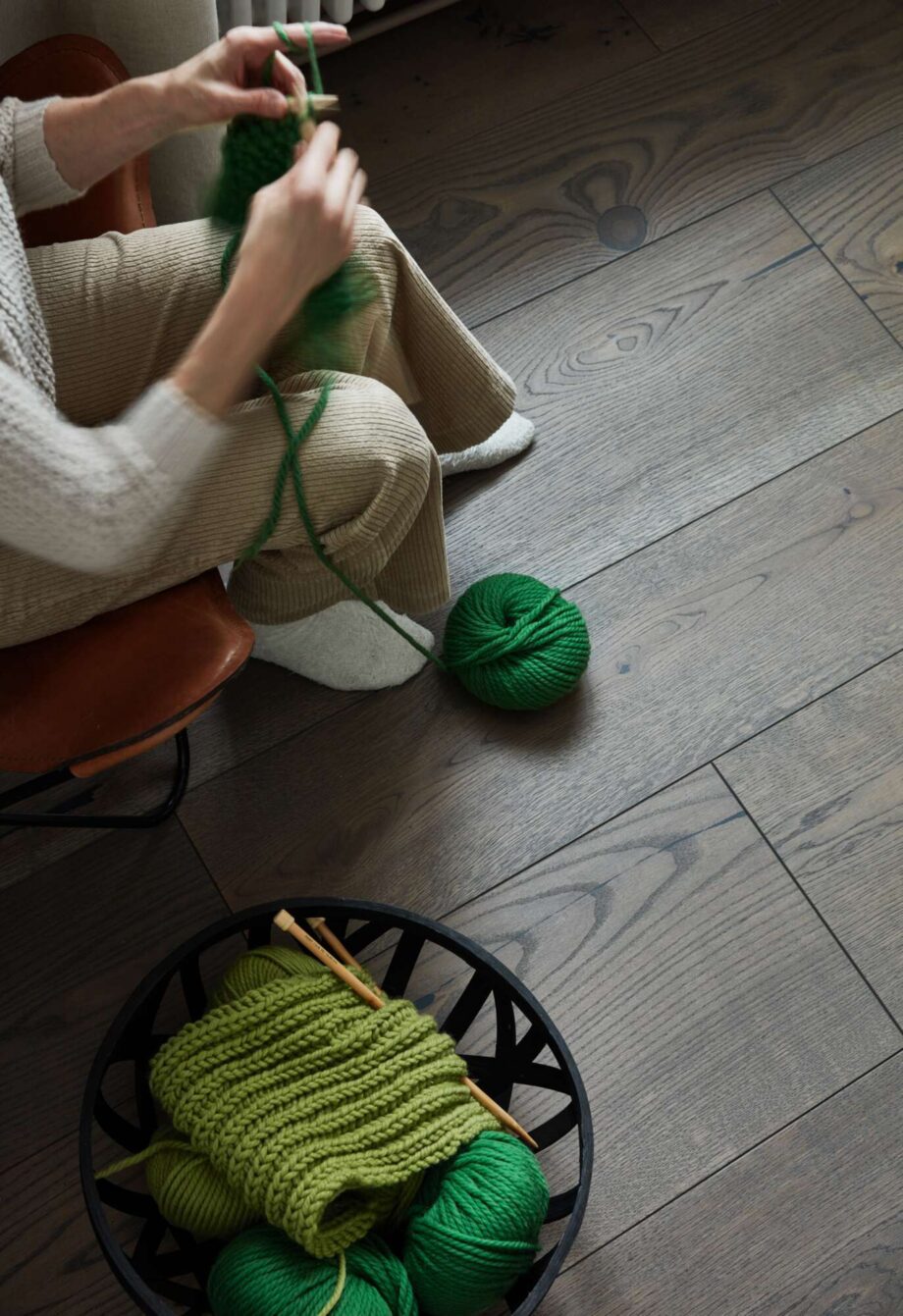 Laudparkett Bauwerk Unicopark tamm Fumo 46 õlitatud harjatud – vaade 3