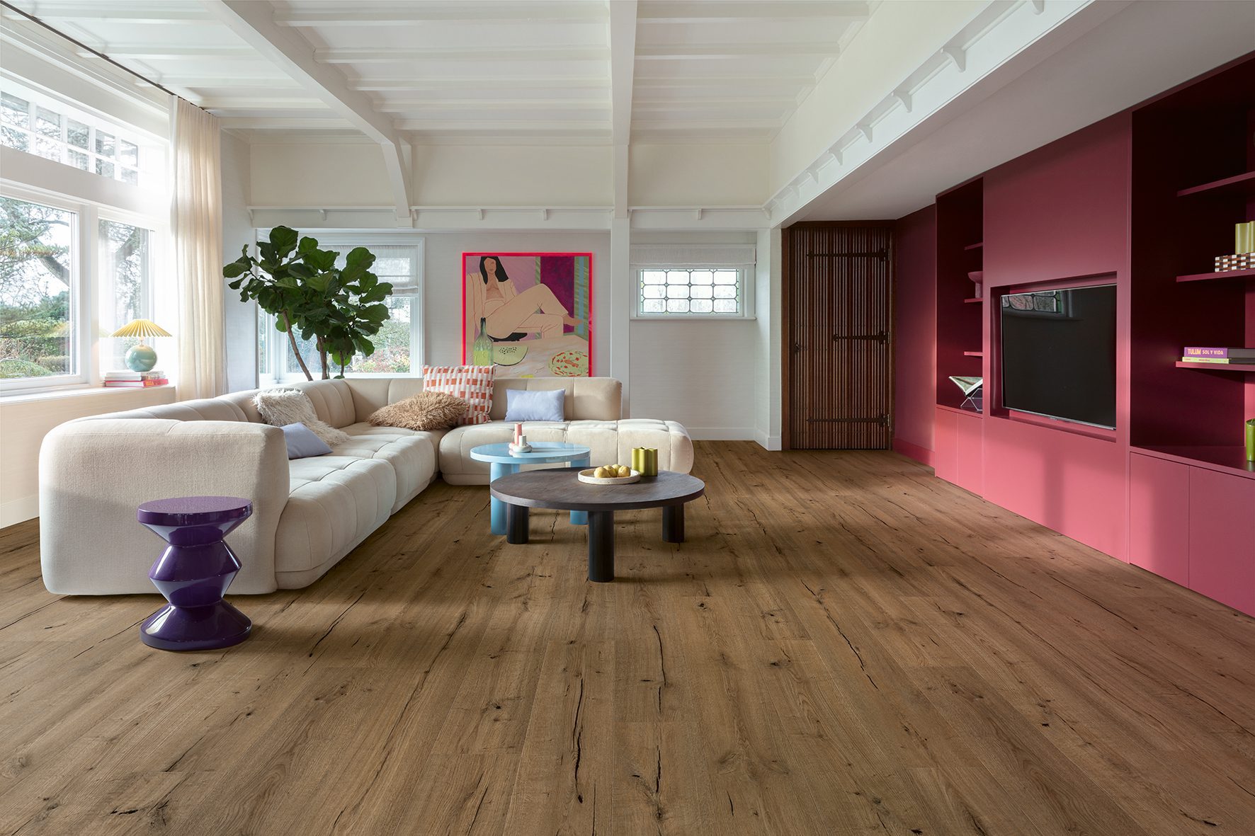 Liimitav vinüülparkett Floorify Gluedown Long Plank Café René FG038 – vaade 2