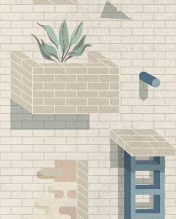 Mustriline keraamiline dekoorplaat ABK Wide&Style Bricklane B, matt