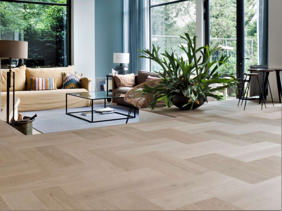 Naturaalparkett Bauwerk Formpark Quadrato tamm Crema 14 B-Protect harjatud – interjöör Naturaalparkett Bauwerk Formpark Quadrato tamm Crema 14 B-Protect harjatud – interjöör