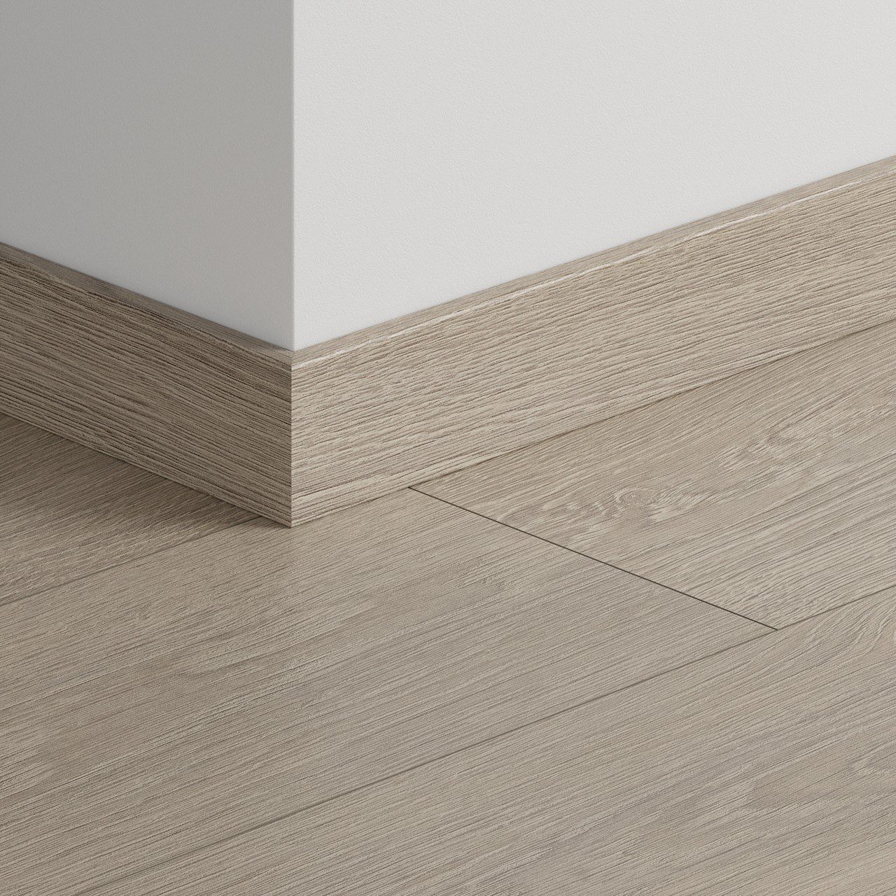 Põrandaliist tamm Quick-Step Old Oak Light Grey laminaadile, MDF, 12x58x2400 mm