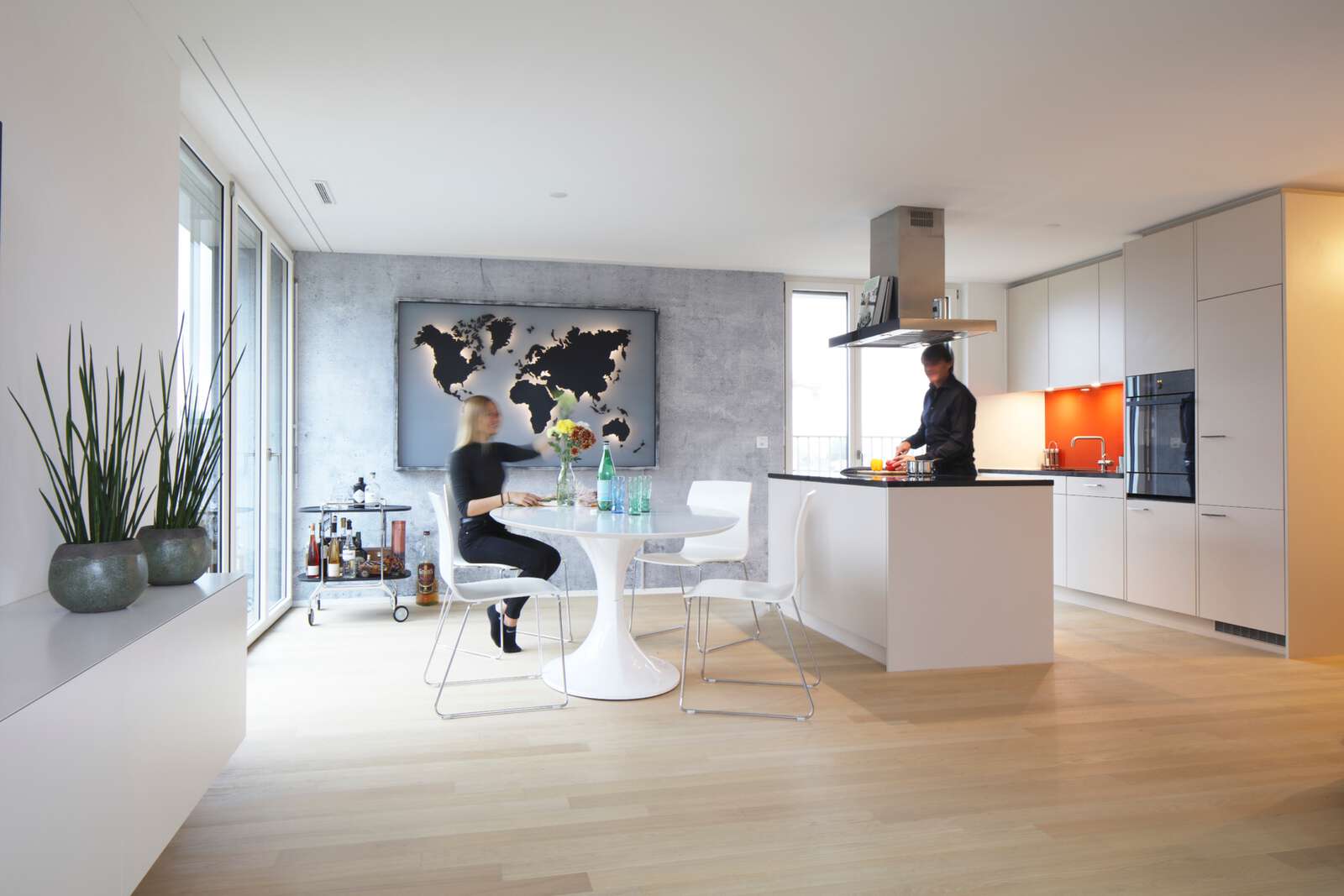 Puitparkett Bauwerk Cleverpark 1250 tamm Crema 14 B-Protect lihvitud – interjöör