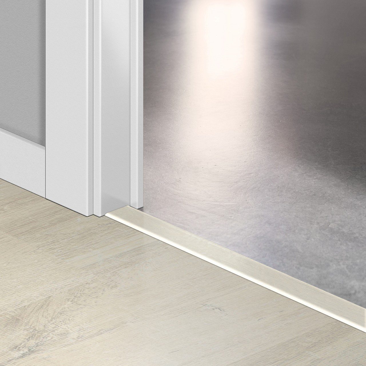 Incizo 5in1 üleminekuliist Quick-Step Charlotte Oak White laminaadile, 13x48x2150 mm