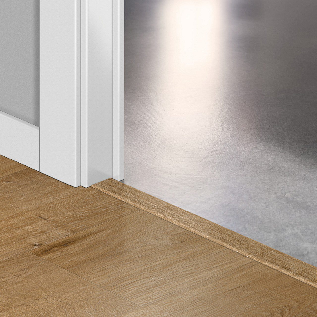 Incizo 5in1 üleminekuliist Quick-Step Cotton Oak Natural LVT vinüülparketile (Alpha), 8x45x2000 mm