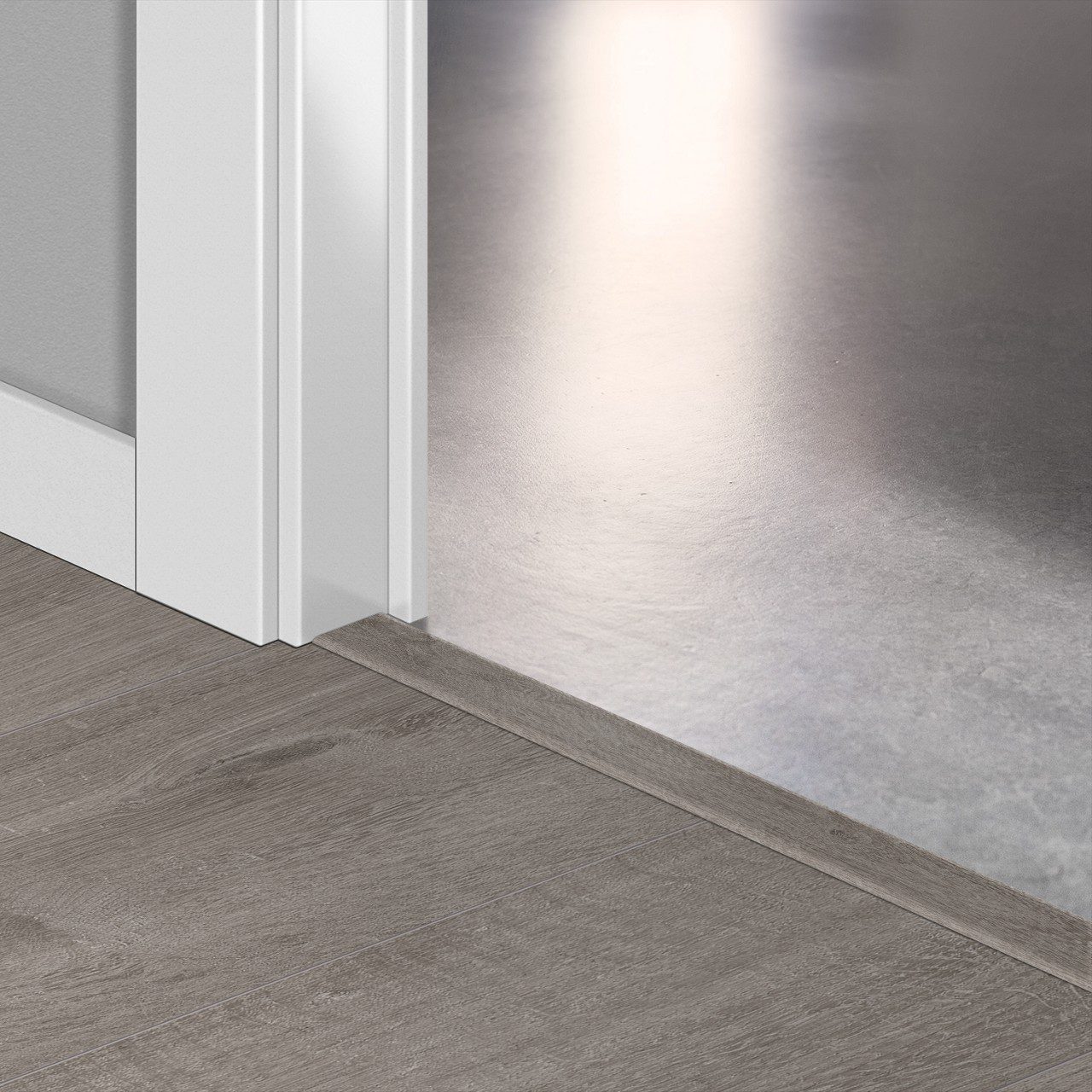 Incizo 5in1 üleminekuliist Quick-Step Cotton Oak Cozy Grey LVT vinüülparketile (Alpha), 8x45x2000 mm