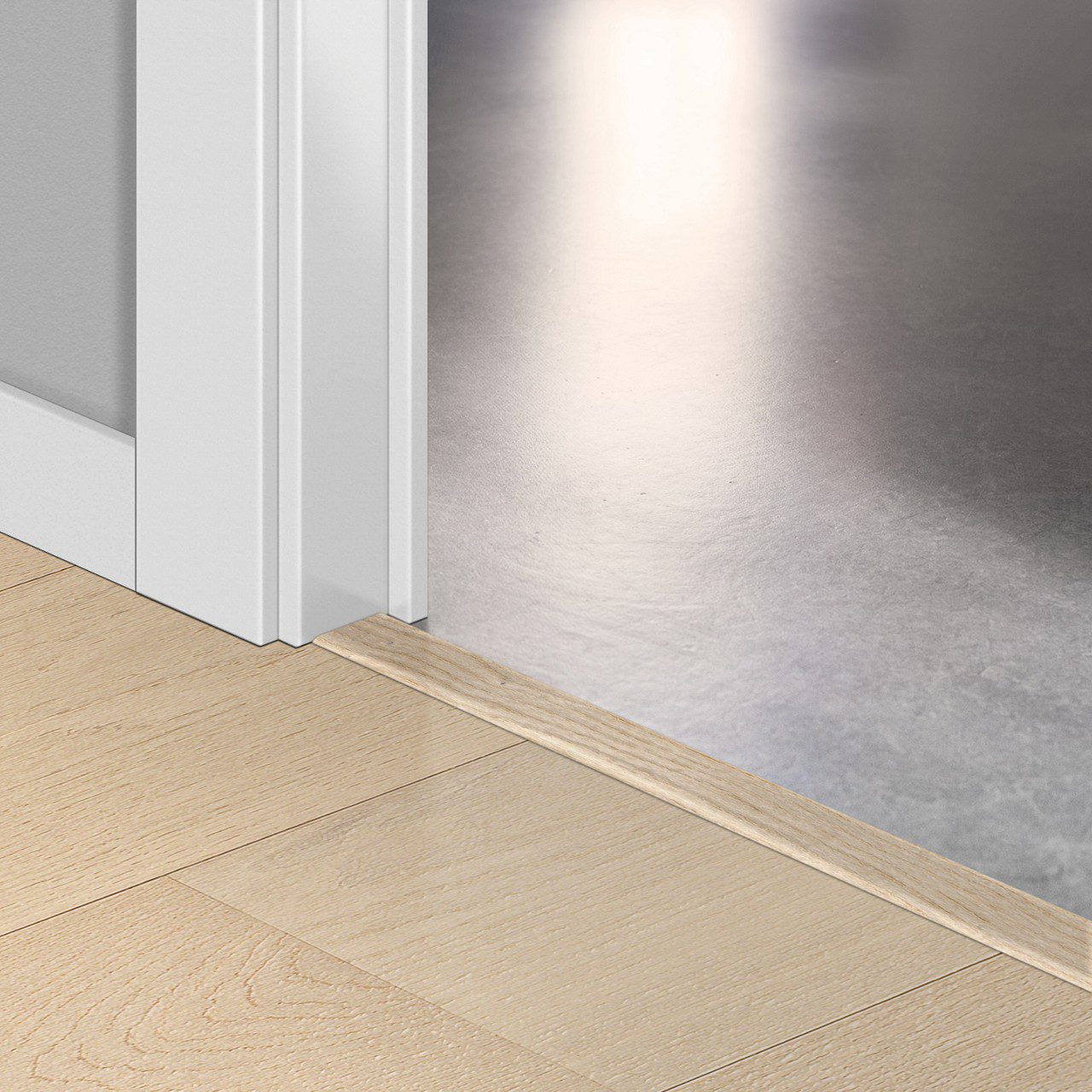 Incizo 5in1 üleminekuliist Quick-Step Polar Oak Matt parketile, puitspoon, 17x54x2150 mm