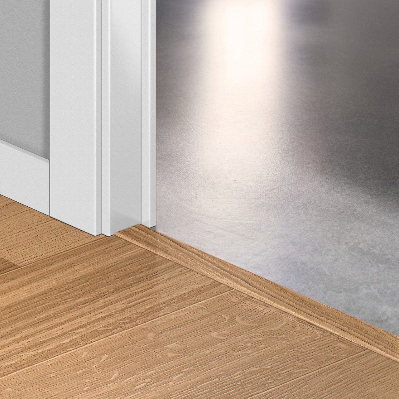 Incizo 5in1 üleminekuliist Quick-Step Natural Oak Matt parketile, puitspoon, 17x54x2150 mm
