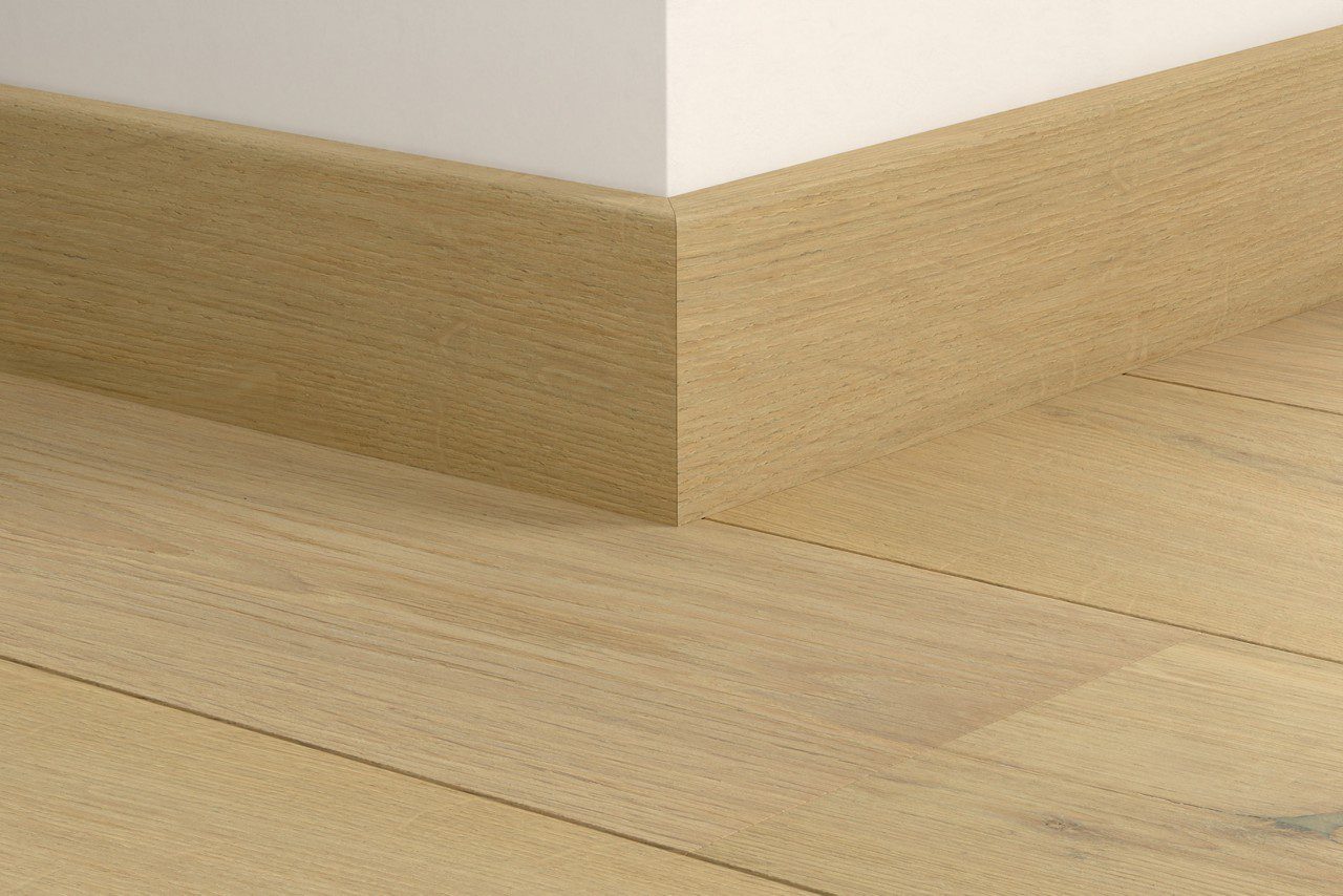 Spoonliist veekindel Quick-Step Pearl White Oak Extra Matt parketile, spoonitud, 16x80x2400 mm