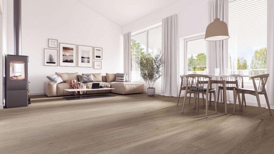 Tammeparkett Esta Nordic S Sandstone ekstra matt lakk – lähivaade