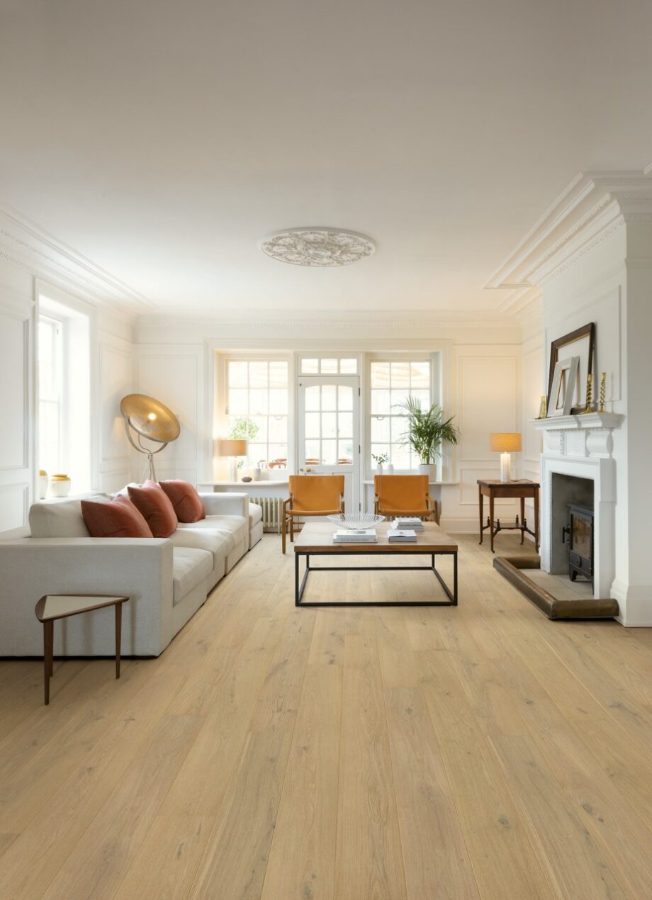 Tammeparkett Quick-Step Cascada Pearl White Oak eriti matt lakk, veekindel 190mm – vaade 3 Tammeparkett Quick-Step Cascada Pearl White Oak eriti matt lakk, veekindel 190mm – vaade 3
