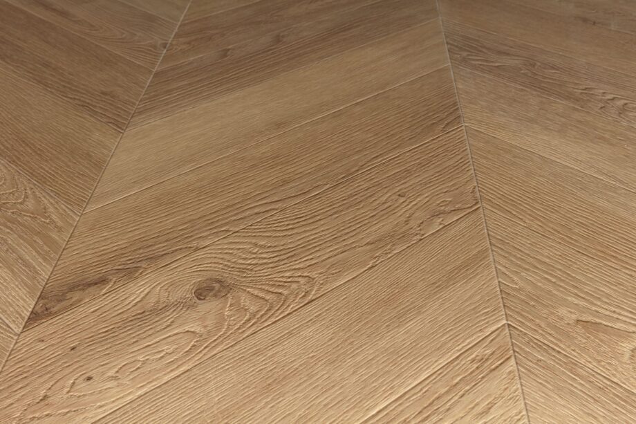 Tugevdatud südamikuga LVT vinüülparkett Floorify Chevron Conchita F718 – vaade 3