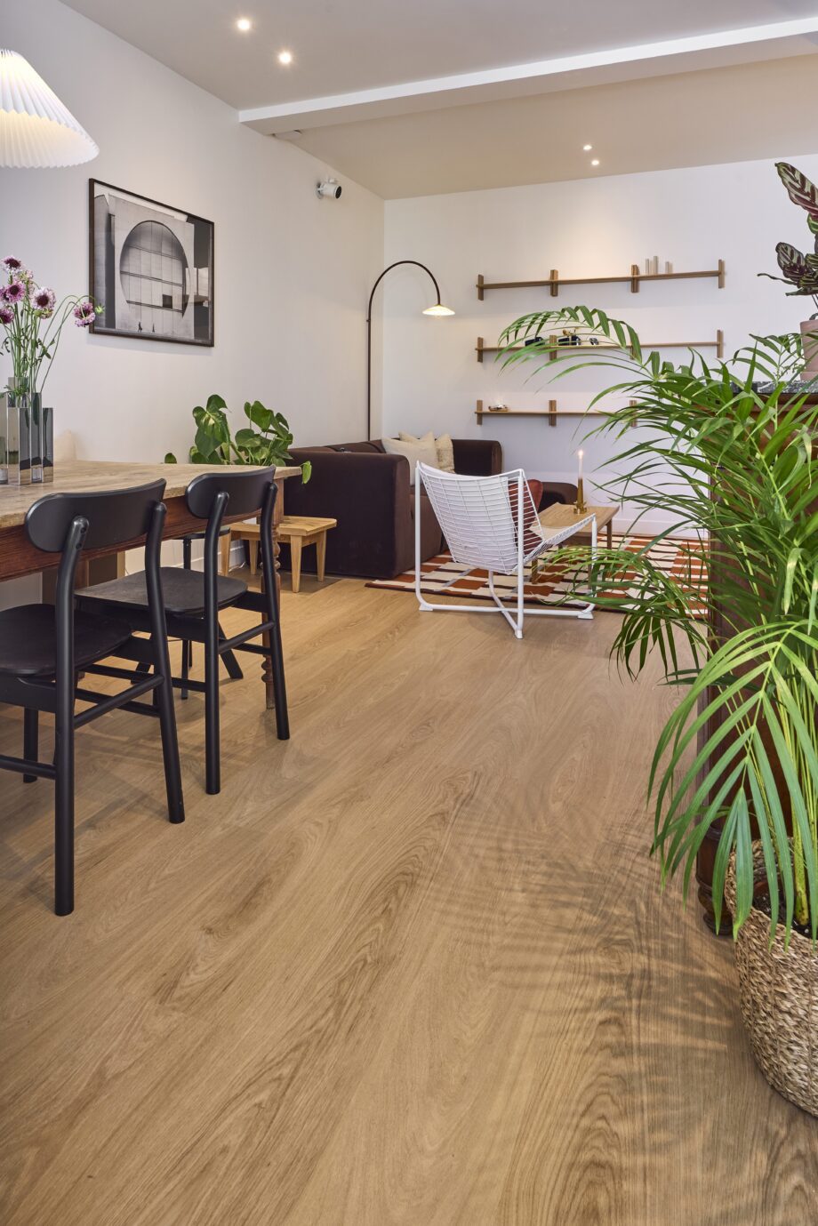 Tugevdatud südamikuga LVT vinüülparkett Floorify Long Plank Butter Crisps F002 – vaade 2