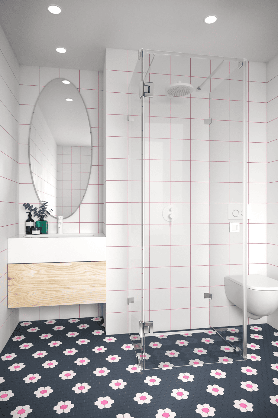 U-kujuline dušikabiin Hietakari Vetro 560, kroomitud furnituur, läbipaistev klaas