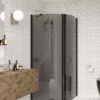 Ümar dušinurk Hietakari Infinia 265, must raam, hall toonklaas Ümar dušinurk Hietakari Infinia 265, must raam, hall toonklaas