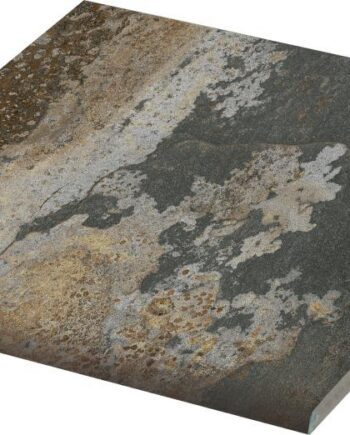 Ümardatud servaga kiltkivi imitatsiooniga keraamiline põrandaplaat (bullnose) Dune Ardesia Multicolore Bullnose, 14,7x14,7 cm, 8 mm, mitmevärviline, R12