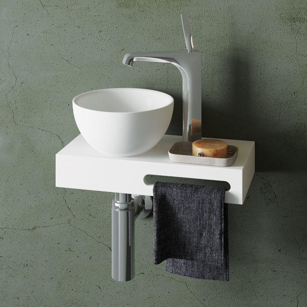 Väike valamu tööpinnale PAA DO 22, Ø22 cm, Silkstone – vaade 4