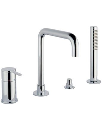 Vanniservale paigaldatav vannisegisti Emmevi Filobrass 85120, 4 ava