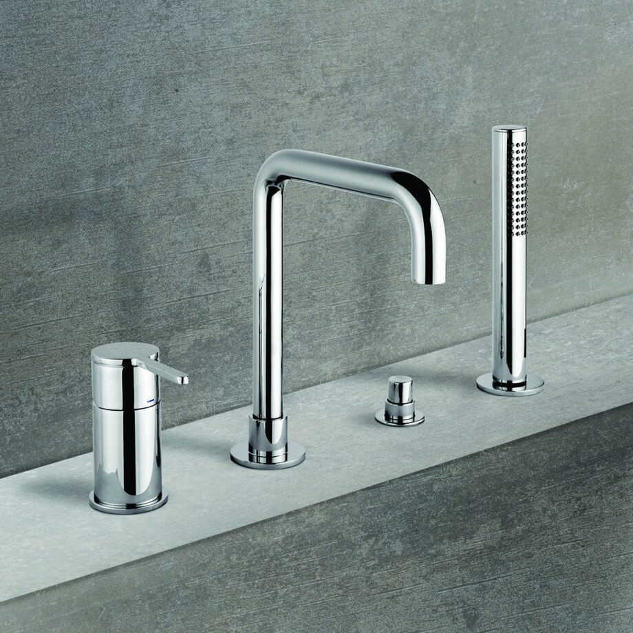 Vanniservale paigaldatav vannisegisti Emmevi Filobrass 85120, 4 ava – vaade 3 Vanniservale paigaldatav vannisegisti Emmevi Filobrass 85120, 4 ava – vaade 3