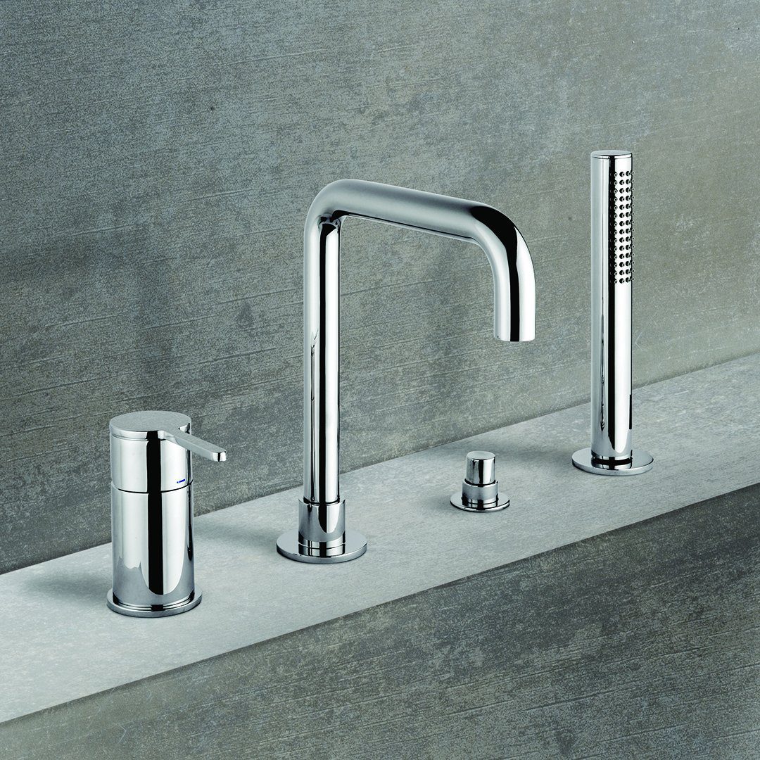 Vanniservale paigaldatav vannisegisti Emmevi Filobrass 85120, 4 ava – vaade 3